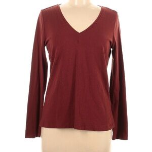 Banana Republic Burgundy Long Sleeve V-Neck Top